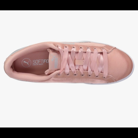 NWT Puma Vikky Blush Women’s Peach Pink Silver En Pointe Athletic Shoes Sneakers - Picture 5 of 8